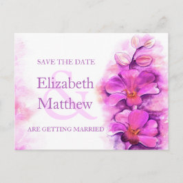 Orchid bemalte Blume Save the Date Karte