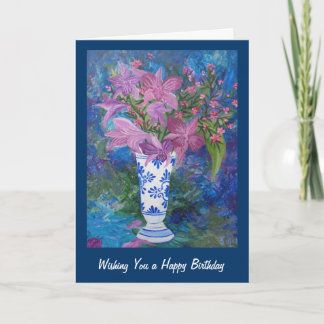 Orchid Birthday card Karte