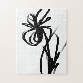 Orchid Blanc: Abstrakt weiß und schwarz