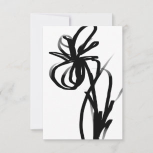 Orchid Blanc: Abstrakt weiß und schwarz Karte