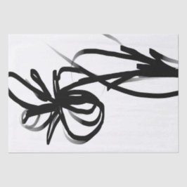 Orchid Blanc: Abstrakt weiß und schwarz Seidenpapier
