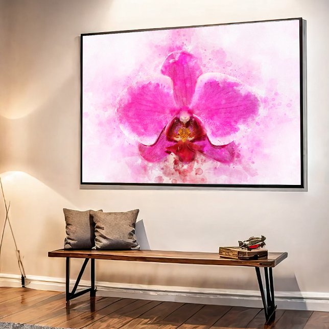 Orchid Blume Aquarell - Rosa wb 02 Fotodruck (Von Creator hochgeladen)