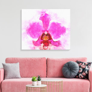 Orchid Blume Aquarell - Rosa wb 02 Leinwanddruck