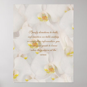 Orchid Blume Bankette, Funktionsschilder Poster