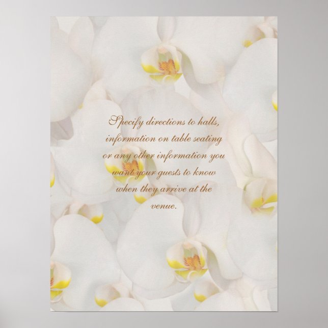 Orchid Blume Bankette, Funktionsschilder Poster (Vorne)