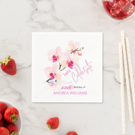 Orchid Blume Blüten 60. Geburtstag Napkins Serviette