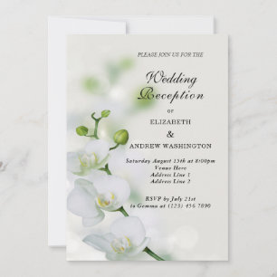 Orchid Blume Blüten Hochzeitsempfang Einladung