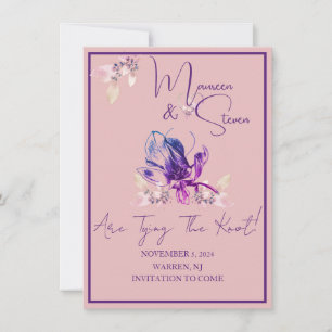 Orchid Blume Dusty Rose Save the Date Einladung