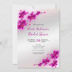 Orchid Blume Elegantes Brautparty Einladung