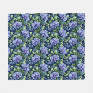 Orchid Blume Patten Lila Fleecedecke