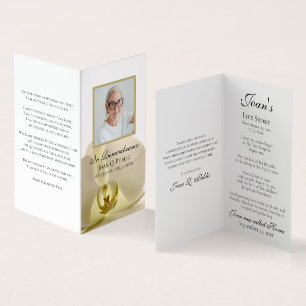 Orchid-Blume zum Weißen Beerdigungsgebet Visitenkarten