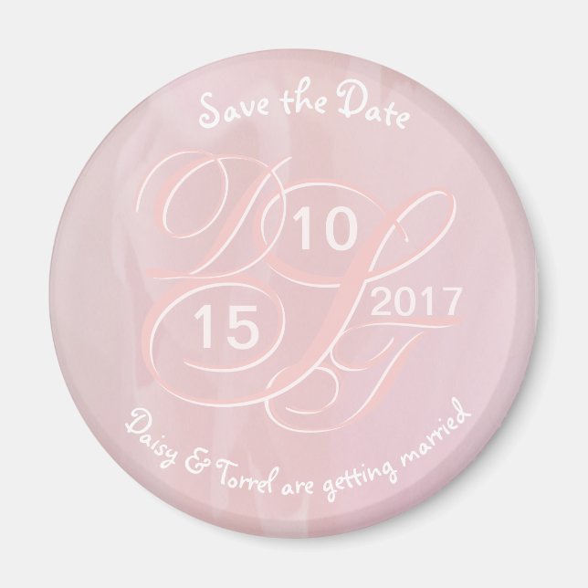 Orchid Blush Speichern Sie das Datumsfenster Magnet (Vorne)