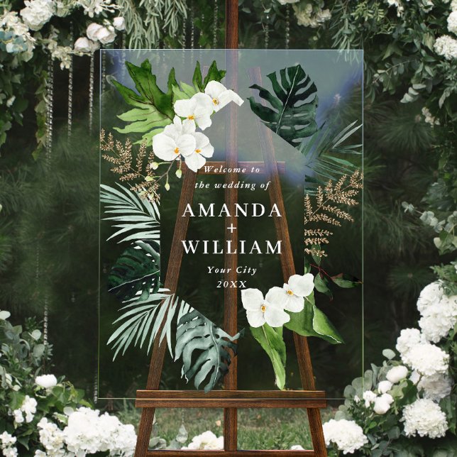 Orchid Bohemian Greenery MARIAGE Bienvenue (Créateur téléchargé)