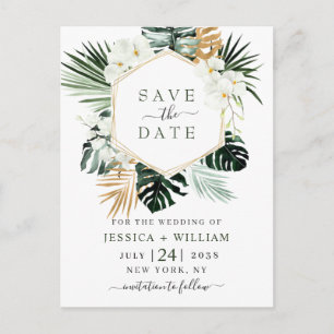 Orchid Bohemisch Greenereien Hochzeit speichern da Postkarte