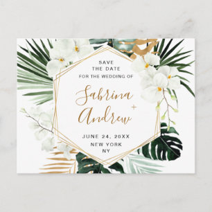 Orchid Bohemisch Greenereien Hochzeit speichern da Postkarte
