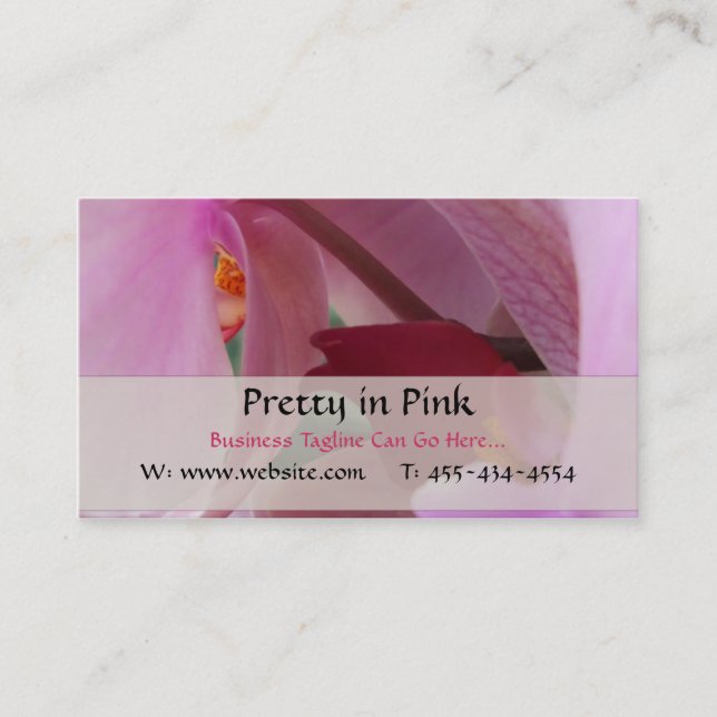 Orchid Business Cards Visitenkarte (Vorderseite)
