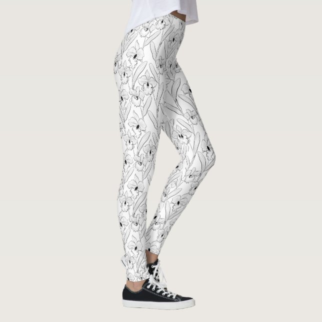 Orchid , Cattleya , Skizze Leggings (Rechts)