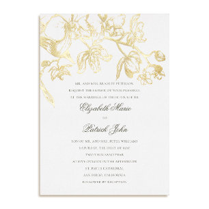 Orchid Dance Formal Classic Heirloom Pure Wedding Folieneinladung