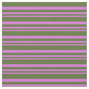 Orchid & Dark Olive Green Muster Streifen Stoff