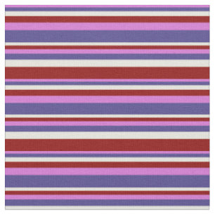 Orchid, Dark Slate Blue, Beige und Dunkelrot Stoff