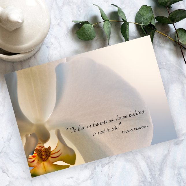 Orchid Elegance Vielen Dank für Ihr Beileid Hinwei Dankeskarte (Von Creator hochgeladen)