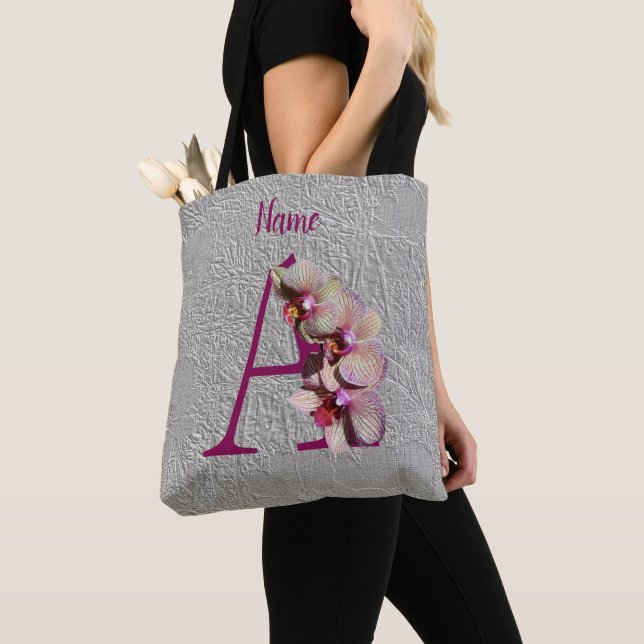 Orchid Elegant Monogram Initial A Your Name Tasche (Von Nahem)
