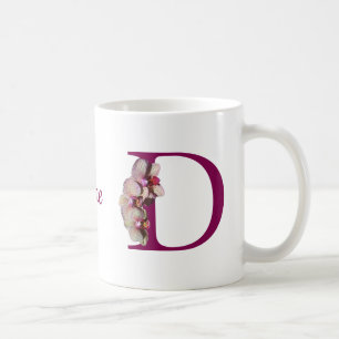 Orchid Elegant Monogram Initial D Name Kaffeetasse