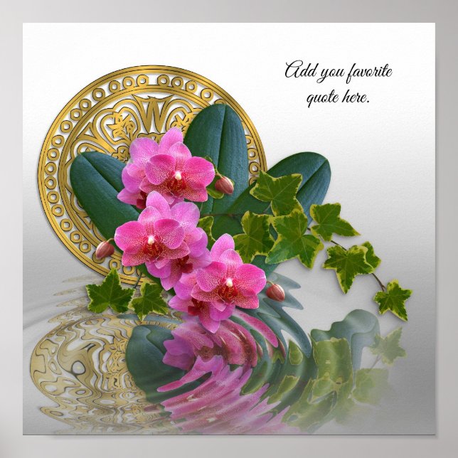 Orchid-Eleganz-Poster Poster (Vorne)