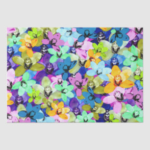 Orchid Extravaganza Wasserfarbe, Gewebepapier Seidenpapier