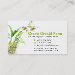 Orchid farmer / flower grower art business cards visitenkarte