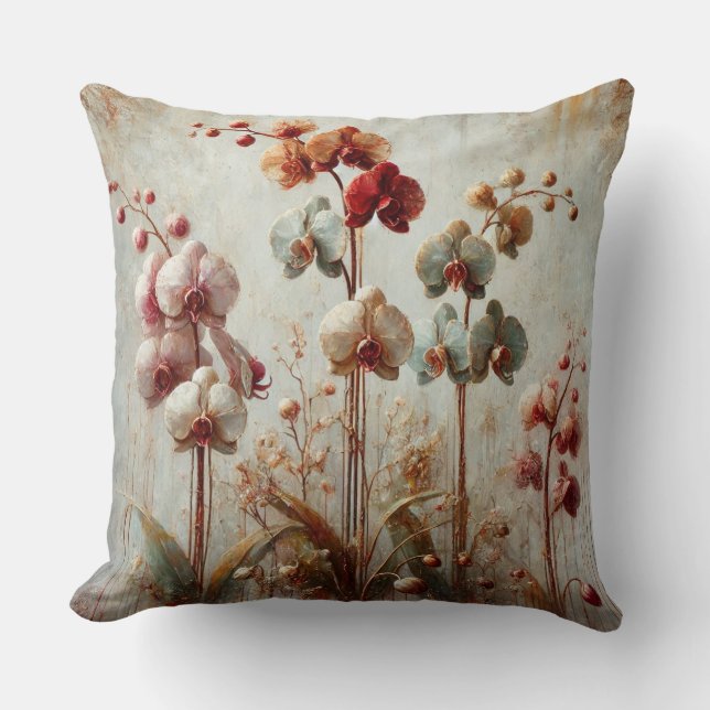 Orchid Floral Cushion Kissen (Vorderseite)