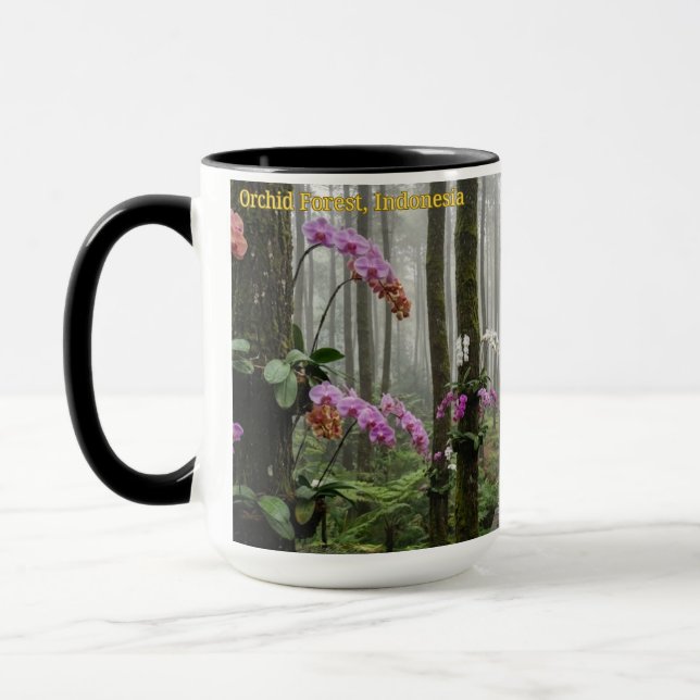Orchid Forest Indonesia Pine Woodland Nature Tasse (Links)