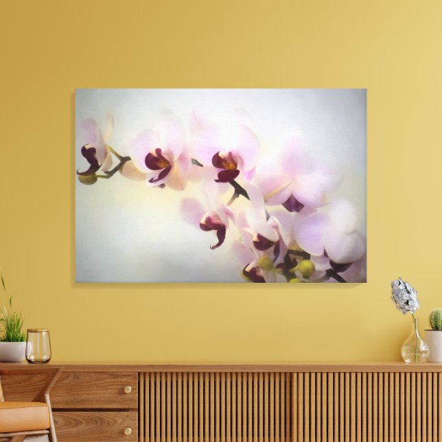 Orchid-Foto-Malerei Wrapped Canvas Leinwanddruck (Insitu (Wohnzimmer))