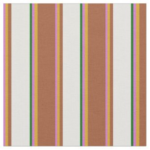 Orchid, Goldenrod, Sienna, Light Cyan & Dark Green Stoff