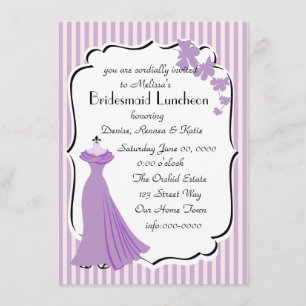 Orchid Gown Bridesmaid Card Einladung