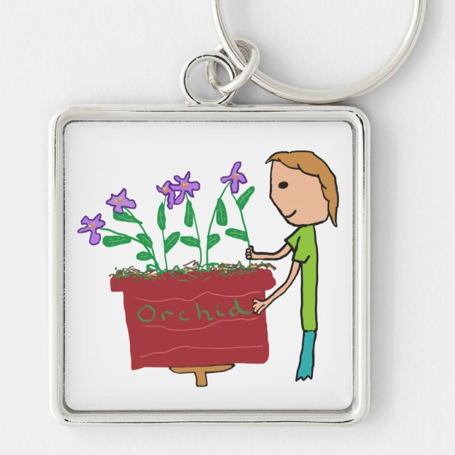 Orchid Growing Schlüsselanhänger (Vorne)