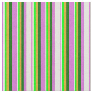 Orchid, hellgelb, Limon, Goldenrod & Dark Green Stoff