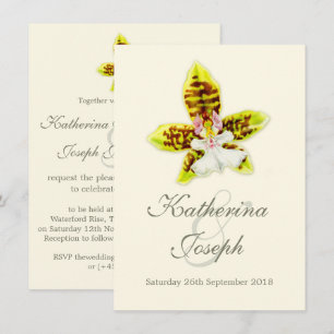 Orchid Hochzeitsmalerei Blume Einladung