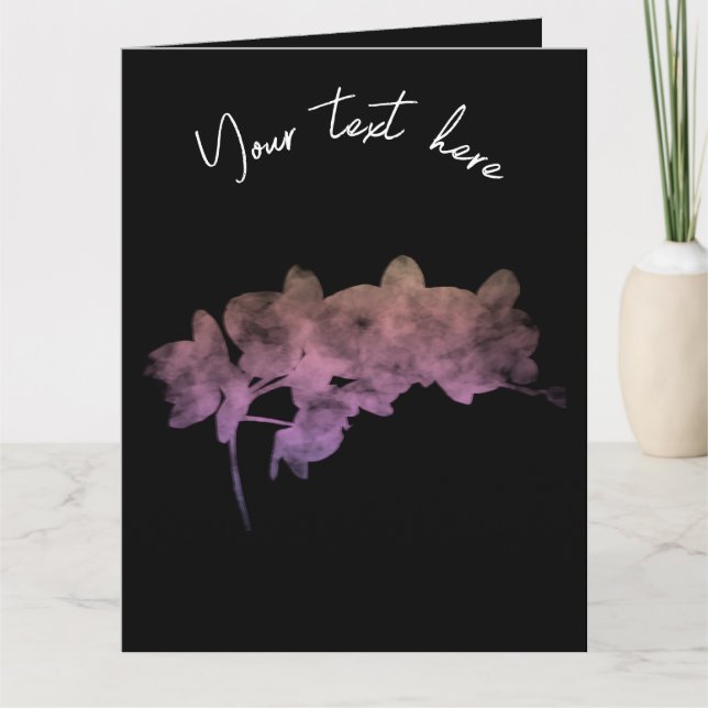 Orchid Ipanema shadow auf dunklem Hintergrund Karte (Vorderseite)