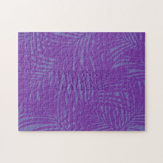 Orchid Lavender Lila tropisches Leaf Personalisier (Horizontal)
