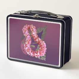 Orchid Lei und Monstera Leaf Metall Brotdose