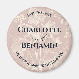 Orchid-Liebe Hochzeit SAVE THE DATE Magnet