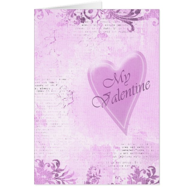 Orchid Liebe Letter Sweetheart Valentine Card (Vorne)