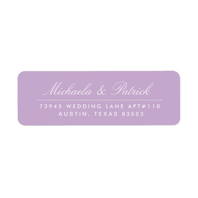 Orchid Lila Address Labels (Vorne)