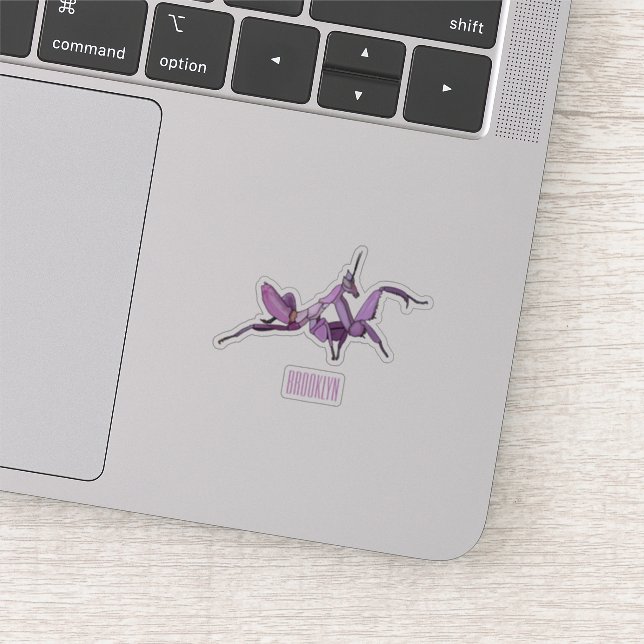 Orchid mantis Cartoon Illustration Aufkleber (Ausschnitt)