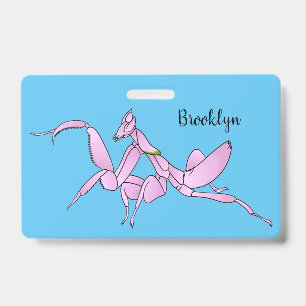 Orchid mantis Cartoon Illustration Ausweis