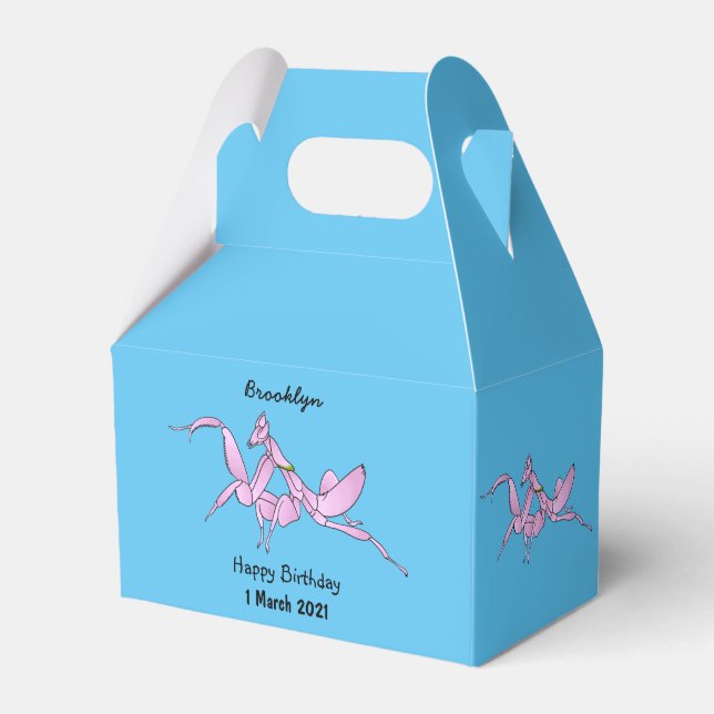 Orchid mantis Cartoon Illustration Geschenkschachtel (Vorderseite)