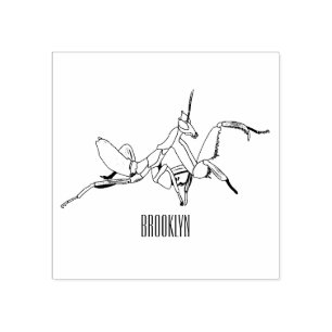 Orchid mantis Cartoon Illustration Gummistempel
