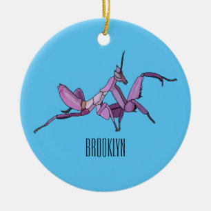 Orchid mantis Cartoon Illustration Keramik Ornament