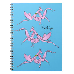 Orchid mantis Cartoon Illustration Notizblock